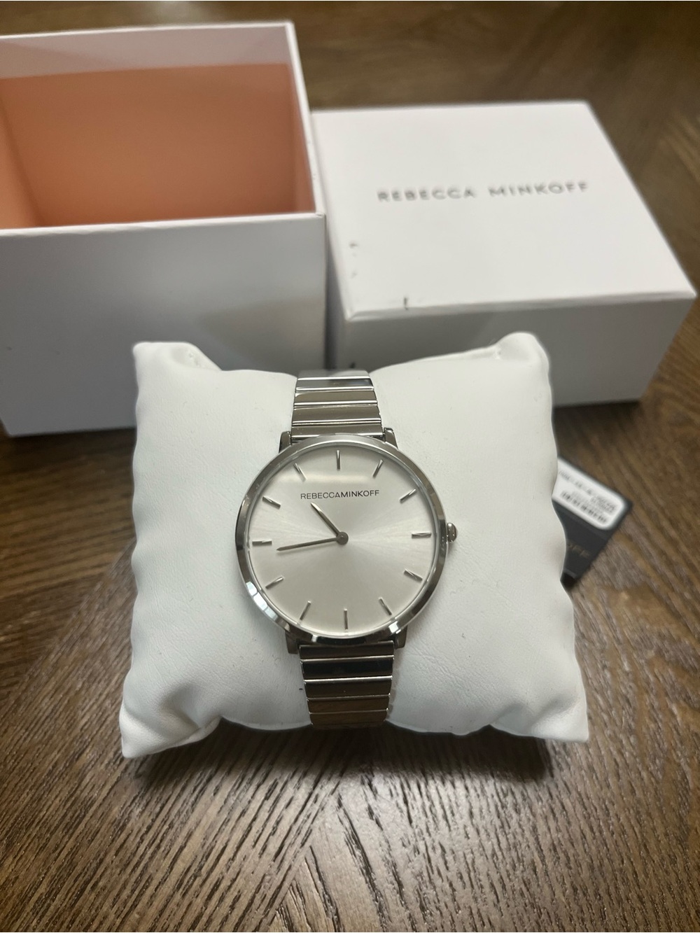 Rebecca Minkoff Silver-Tone Minimalist Men's Bracelet Watch